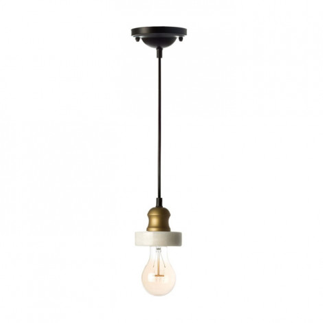 Lampe Suspension en Marbre "Musica II" 10cm Blanc|Suspensions|Paris Prix