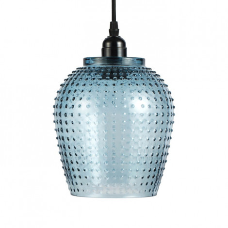 Lampe Suspension en Verre "Riva" 27cm Bleu|Suspensions|Paris Prix