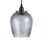 Lampe Suspension en Verre "Riva" 27cm Gris|Suspensions|Paris Prix