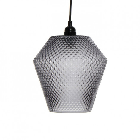 Lampe Suspension en Verre "Nomi" 27cm Gris|Suspensions|Paris Prix