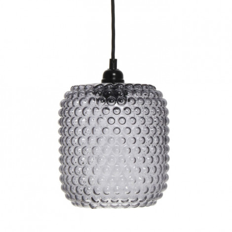 Lampe Suspension en Verre "Irène" 27cm Gris|Suspensions|Paris Prix