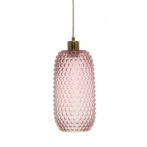 Lampe Suspension en Verre "Irina" 34cm Rose|Suspensions|Paris Prix