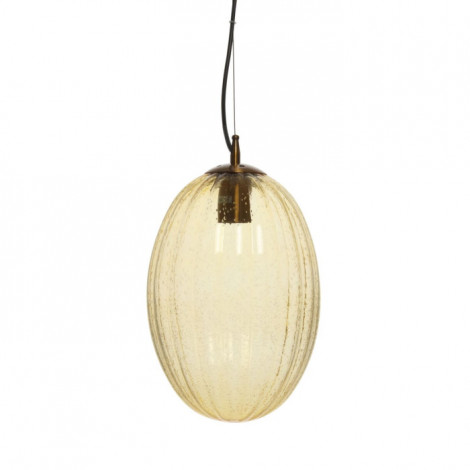 Lampe Suspension en Verre "Virgina" 36cm Ambre|Suspensions|Paris Prix