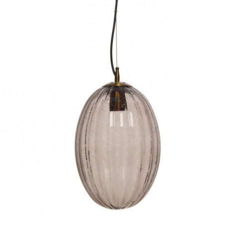 Lampe Suspension en Verre "Virgina" 36cm Gris|Suspensions|Paris Prix