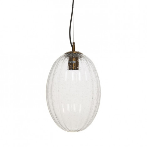 Lampe Suspension en Verre "Virgina" 36cm Transparent|Suspensions|Paris Prix