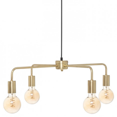 Lampe Suspension 4 Têtes Design "Teve" 69cm Or|Suspensions|Paris Prix
