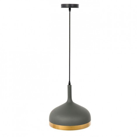 Lampe Suspension "Cloche" 30cm Gris & Or|Suspensions|Paris Prix