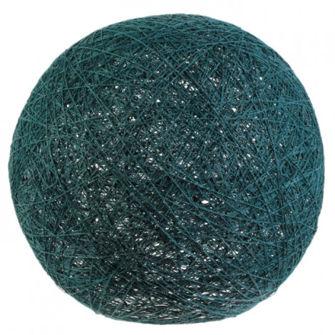Lampe Suspension Ronde "Tissée" 30cm Bleu Pétrole|Suspensions|Paris Prix