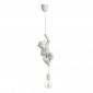 Lampe Suspension Design "Singe Déco" 96cm Blanc|Suspensions|Paris Prix