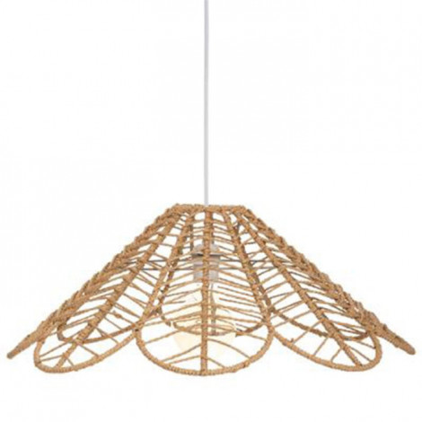 Lampe Suspension Corde "Idylle Folk" 58cm Naturel|Suspensions|Paris Prix