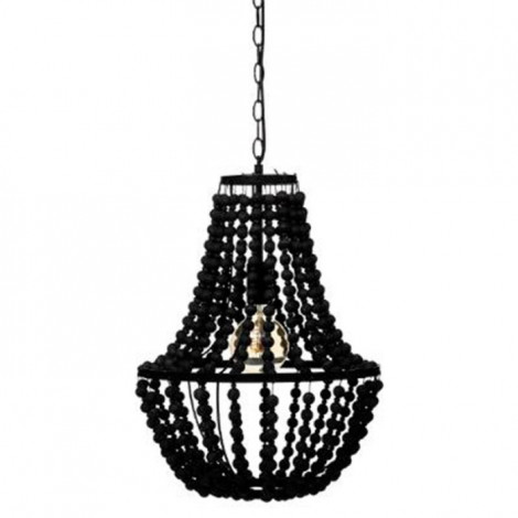 Lampe Suspension Perles "Goya" 53cm Noir|Suspensions|Paris Prix
