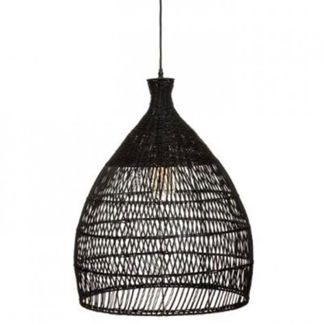 Lampe Suspension en Rotin "Léa" 62cm Noir|Suspensions|Paris Prix