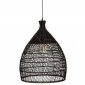 Lampe Suspension en Rotin "Léa" 62cm Noir|Suspensions|Paris Prix