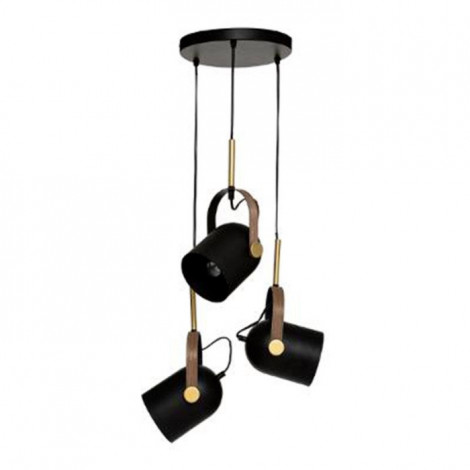Lampe Suspension 3 Têtes "Bil" 83cm Noir|Suspensions|Paris Prix