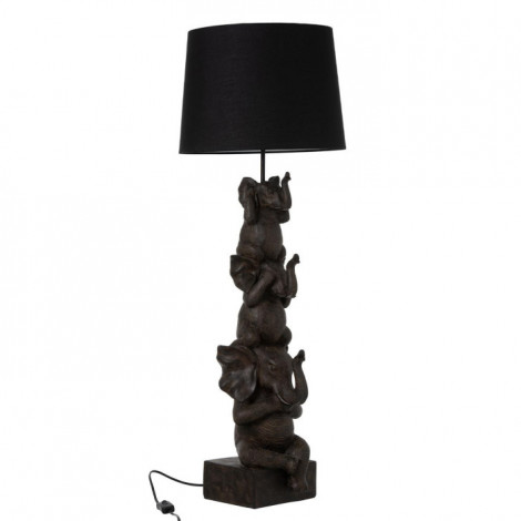 Lampe à Poser Déco "3 Éléphants" 100cm Marron|Lampes à poser|Paris Prix