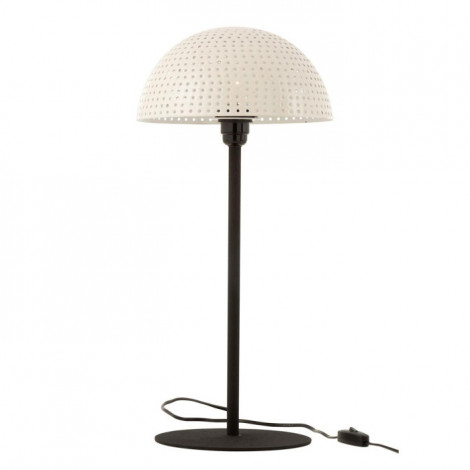 Lampe à Poser "Champignon Brillant" 59cm Blanc|Lampes à poser|Paris Prix