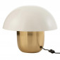 Lampe à Poser "Champignon Métal" 50cm Blanc & Or|Lampes à poser|Paris Prix