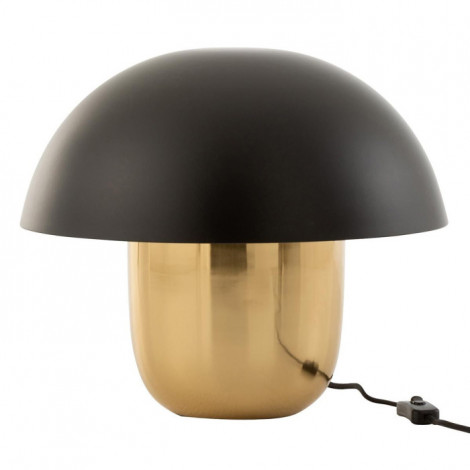 Lampe à Poser "Champignon Métal" 50cm Noir & Or|Lampes à poser|Paris Prix