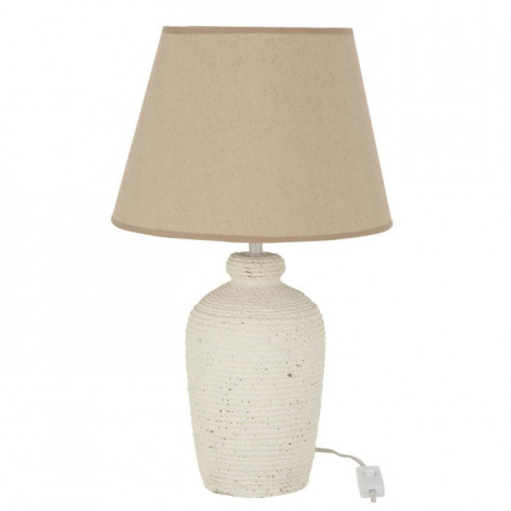 Lampe à Poser en Ciment "Esmée" 48cm Blanc|Lampes à poser|Paris Prix