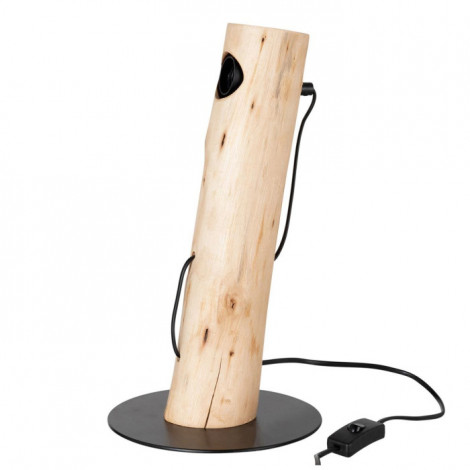 Lampe à Poser en Bois "Silas" 36cm Naturel|Lampes à poser|Paris Prix
