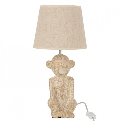 Lampe à Poser Design "Singe Ciment" 46cm Beige|Lampes à poser|Paris Prix