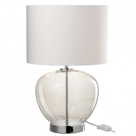 Lampe à Poser Déco "Fairy" 31cm Argent & Blanc|Lampes à poser|Paris Prix