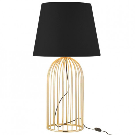 Lampe à Poser Design "Joni" 61cm Noir & Or|Lampes à poser|Paris Prix