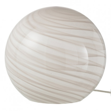 Lampe à Poser Ronde "Dany" 20cm Gris|Lampes à poser|Paris Prix