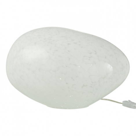 Lampe à Poser Ovale "Dany" 40cm Blanc|Lampes à poser|Paris Prix