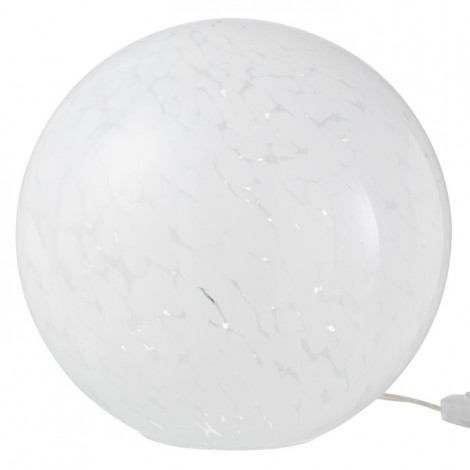 Lampe à Poser Ronde "Dany" 29cm Blanc|Lampes à poser|Paris Prix
