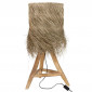 Lampe à Poser en Teck "Rafi" 80cm Naturel|Lampes à poser|Paris Prix