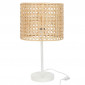 Lampe à Poser Design "Roma" 51cm Naturel & Blanc|Lampes à poser|Paris Prix