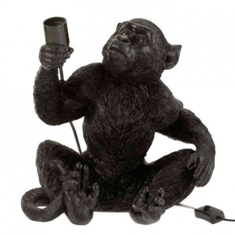 Lampe à Poser Déco "Singe Assis" 37cm Noir|Lampes à poser|Paris Prix