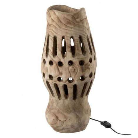 Lampe Design en Bois "Valeria" 49cm Naturel|Lampes à poser|Paris Prix
