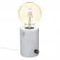 Lampe à Poser en Marbre "Saba" 11cm Blanc|Lampes à poser|Paris Prix