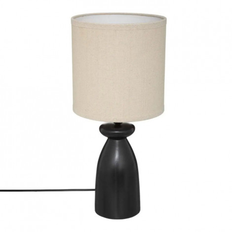 Lampe à Poser Design "Margot" 44cm Noir & Beige|Lampes à poser|Paris Prix