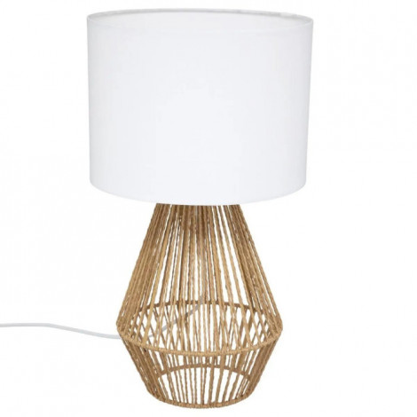 Lampe à Poser Design "Lila" 40cm Beige & Blanc|Lampes à poser|Paris Prix