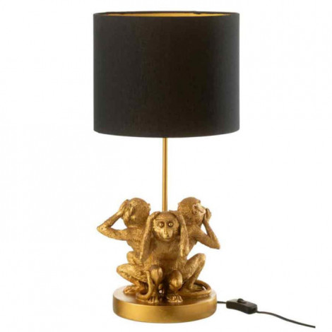 Lampe à Poser Design "Singe Résine" 53cm Or|Lampes à poser|Paris Prix