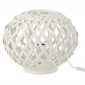 Lampe à Poser en Bambou "Inaya" 32cm Blanc|Lampes à poser|Paris Prix