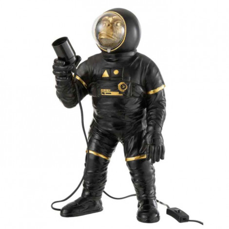 Lampe à Poser "Singe Astronaute" 47cm Noir & Or|Lampes à poser|Paris Prix