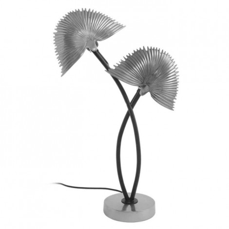 Lampe à Poser 2 Têtes Design "Sue" 60cm Argent|Lampes à poser|Paris Prix