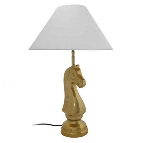 Lampe à Poser Vintage "Shah" 62cm Blanc & Or|Lampes à poser|Paris Prix