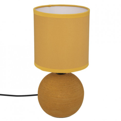 Lampe à Poser Céramique "Boule" 25cm Ocre|Lampes à poser|Paris Prix