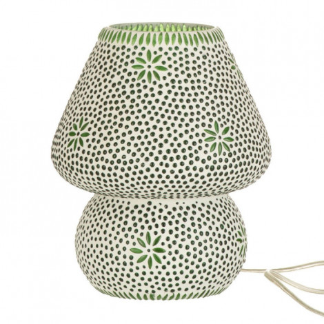 Lampe à Poser en Verre "Bram II" 24cm Vert|Lampes à poser|Paris Prix