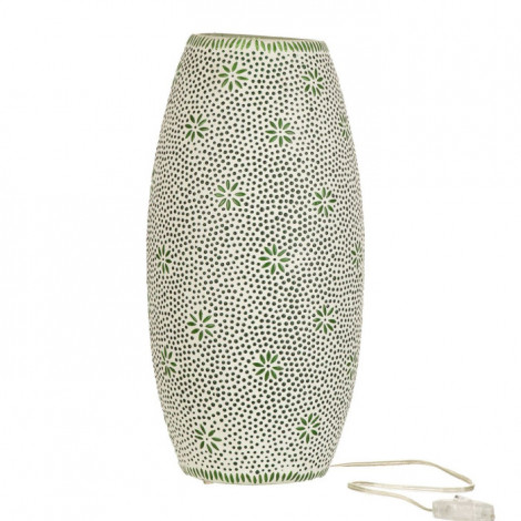 Lampe à Poser en Verre "Bram" 41cm Vert|Lampes à poser|Paris Prix