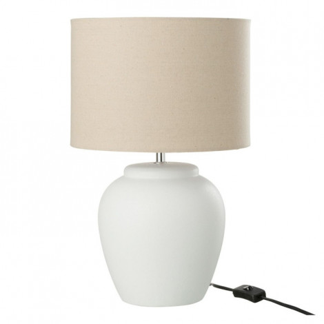 Lampe à Poser en Céramique "Méli" 48cm Blanc|Lampes à poser|Paris Prix