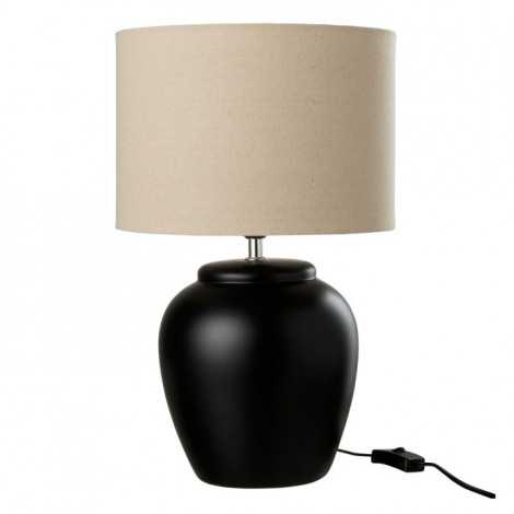 Lampe à Poser en Céramique "Méli" 47cm Noir|Lampes à poser|Paris Prix