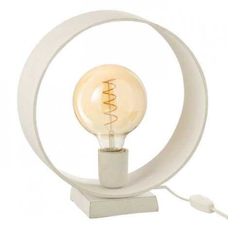 Lampe à Poser Design "Cercle" 32cm Blanc|Lampes à poser|Paris Prix
