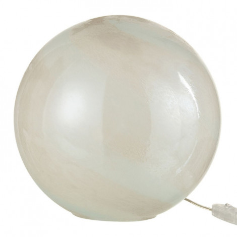 Lampe à Poser Ronde "Pearl" 29cm Blanc|Lampes à poser|Paris Prix