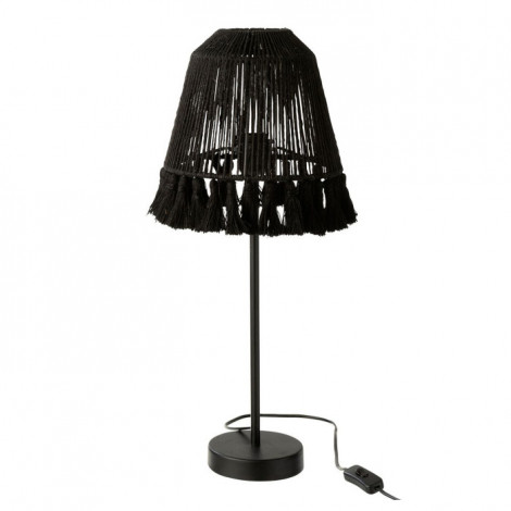 Lampe à Poser en Jute "Mila" 60cm Noir|Lampes à poser|Paris Prix